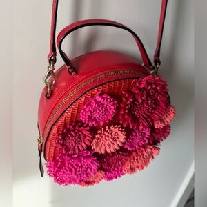 Kate Spade Raffia Leather Flower Bag